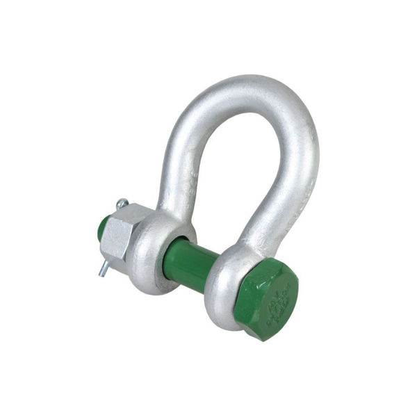 Handling and Lifting Green Pin® Standard Bow Shackle with Safety Nut and Bolt Pin