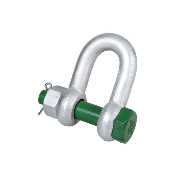 Handling and Lifting Green Pin® Standard Dee Shackle with Safety Nut and Bolt Pin
